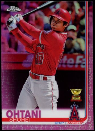 2019 Topps Chrome #1 Shohei Ohtani Batting All-Star Rookie Cup Pink Refractor