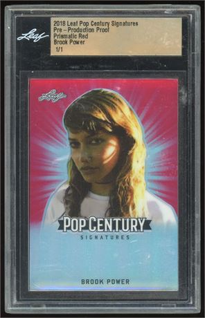2018 Leaf Pop Century Signatures Pre-Production Proof Brook Power 1/1