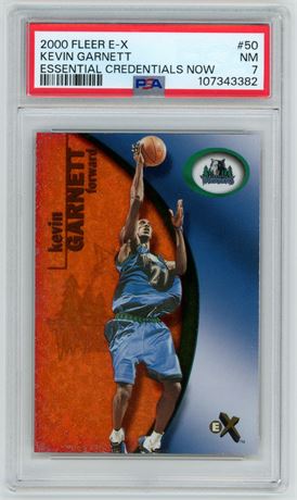 2000 Fleer EX #50 Kevin Garnett Essential Credentials Now 122/201 PSA 7 NM