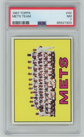 1967 Topps #42 Mets Team (Nolan Ryan) PSA 7 NM