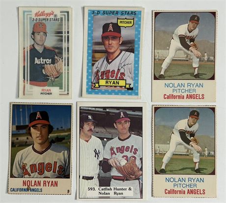 1970's Nolan Ryan Lot (6) With Kellogg's and Hostess