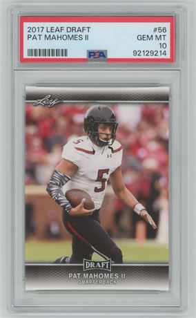 2017 Leaf Draft #56 Patrick Mahomes II RC PSA 10 GEM MINT