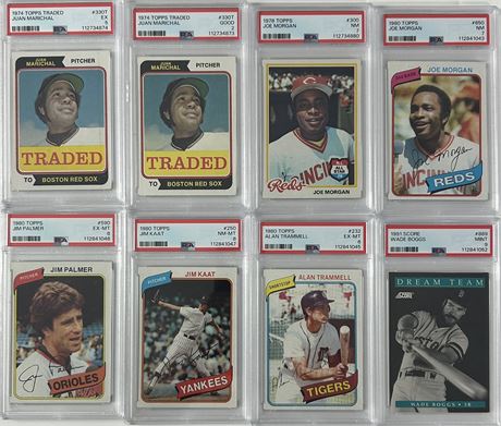 1974-1991 PSA Graded Baseball Star Lot (8)