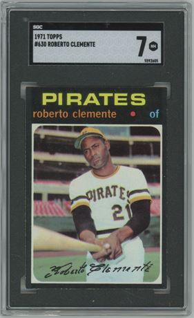 1971 Topps #630 Roberto Clemente SGC 7 NM Beauty!