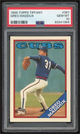 1988 Topps Tiffany #361 Greg Maddux PSA 10 GEM MINT
