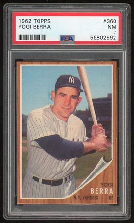 1962 Topps #360 Yogi Berra PSA 7 NM