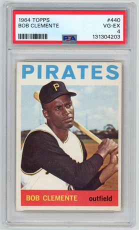 1964 Topps #440 Roberto Clemente PSA 4 VGEX