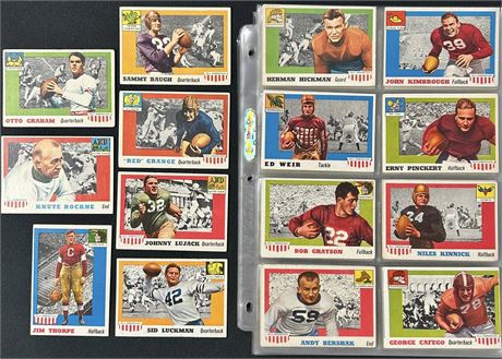 1955 Topps All-American Football Complete Set (1-100) VGEX AVG