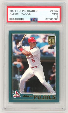 2001 Topps Traded Albert Pujols RC PSA 9 MINT