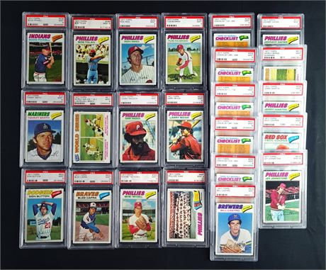1977 Topps Baseball PSA 9 Graded Lot (22) w/ Stars