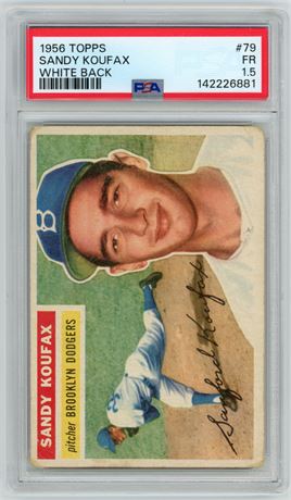 1956 Topps #79 Sandy Koufax White Back PSA 1.5 FAIR