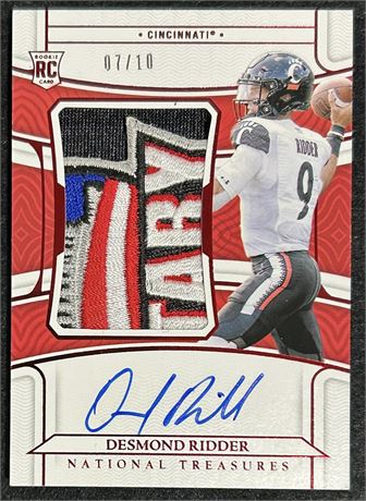 2022 National Treasures Collegiate Desmond Ridder On-Card Auto RPA 7/10