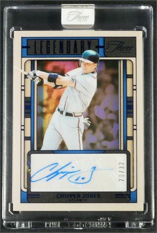 2025 Panini Three and Two 20/32 Chipper Jones Legendary Signatures Sealed
