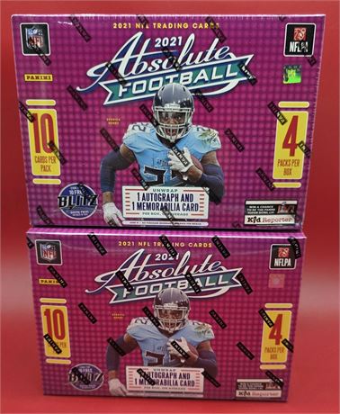 2021 Absolute Football Sealed Mega Box Lot (2) Possible Kaboom
