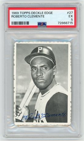 1969 Topps Deckle Edge #27 Roberto Clemente PSA 5 EX