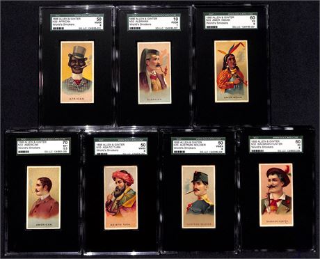 1888 N33 Allen & Ginter Complete 50 Card SGC Graded Set w/ 4 Extra