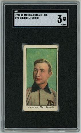 1909-1911 E90-1 American Caramel Hughie Jennings SGC 3 VG