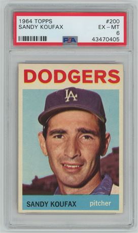 1964 Topps #200 Sandy Koufax PSA 6 EXMT