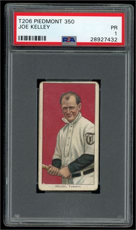 1909-1911 T206 Piedmont 350 Joe Kelley PSA 1