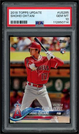2018 Topps Update Shohei Ohtani RC Rookie Debut PSA 10 GEM MINT