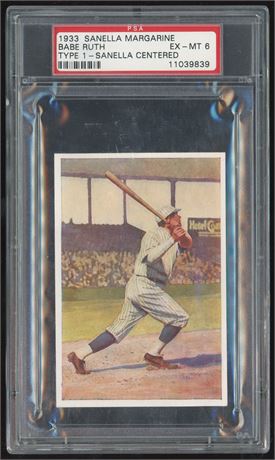 1932 Sanella Babe Ruth Type 1 Centered PSA 6 EXMT (READ)