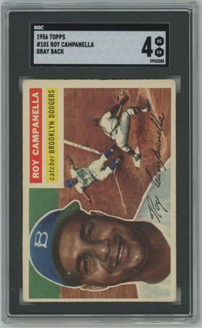 1956 Topps #101 Roy Campanella Gray Back SGC 4 VGEX