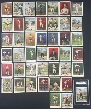 1910 T220 Mecca Champion Athletes and Prize Fighters Partial Set (44) Low Grade