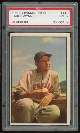 1953 Bowman Color #146 Early Wynn PSA 7 NM