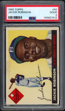 1955 Topps #50 Jackie Robinson PSA 2