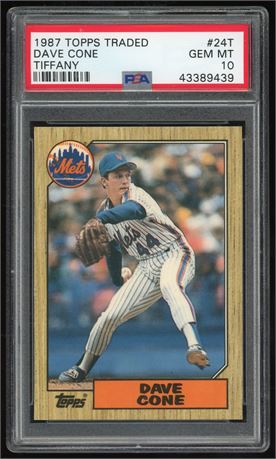 1987 Topps Traded Dave Cone Tiffany PSA 10 GEM MINT