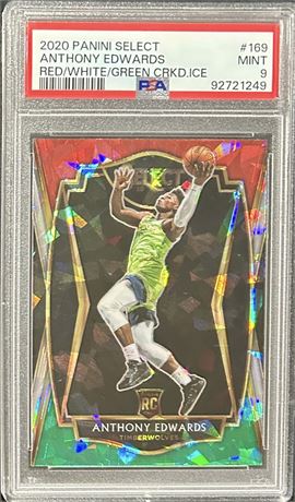 2020 Panini Select #169 Anthony Edwards RC PSA 9 MINT
