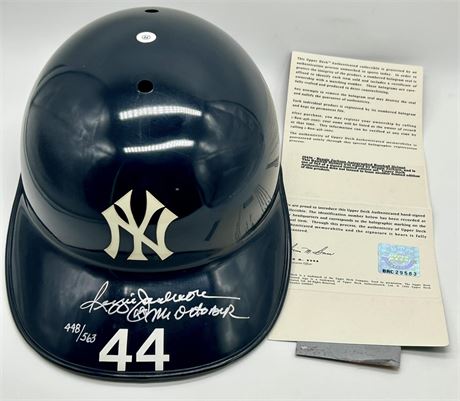 Reggie Jackson Autographed FS Yankees Helmet 448/563 "44 Mr. October" (UD)