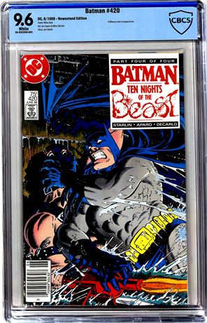 Batman #420 (1988) Newsstand Edition CBCS 9.6 KGBeast Cover and Appearance