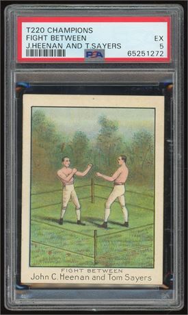 1910 T220 Champions Fight Between J Heenan & T Sayers PSA 5 EX