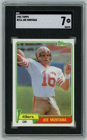 1981 Topps #216 Joe Montana RC SGC 7 NM