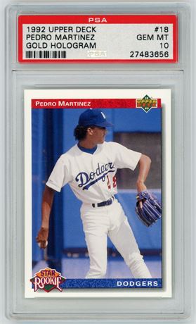 1992 Upper Deck #18 Pedro Martinez Gold Hologram Star Rookie PSA 10 GEM MINT