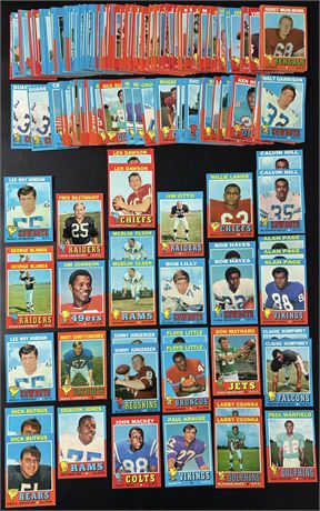 1971 Topps Football Loaded with HOF/Stars Lot (150+) EX+ AVG