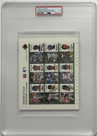 1989 St Vincent Hernandez, Mathews, and Maddux US Baseball Series 2 PSA 5 EX