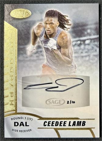 2020 Sage Aspire GOLD 2/10 CeeDee Lamb Auto