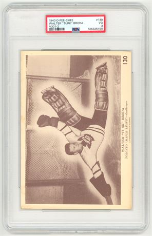 1940 O-Pee-Chee #130 Walter "Turk" Broda V301-2 PSA 3 VG