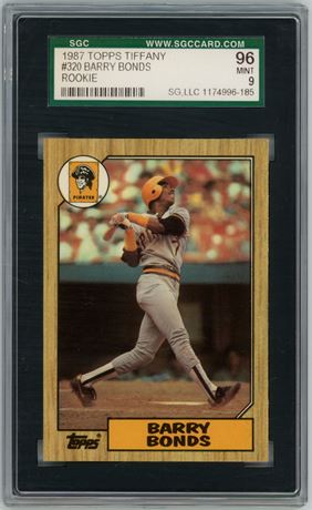 1987 Topps Tiffany #320 Barry Bonds RC SGC 9 MINT