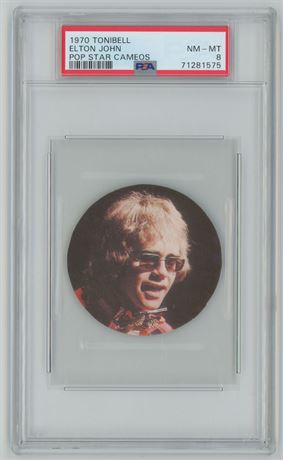 1970 Tonibell Pop Star Cameos Elton John  PSA 8 NMMT