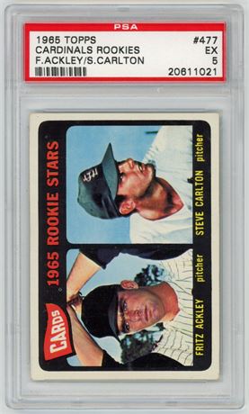 1965 Topps #477 Steve Carlton RC PSA 5 EX Centered