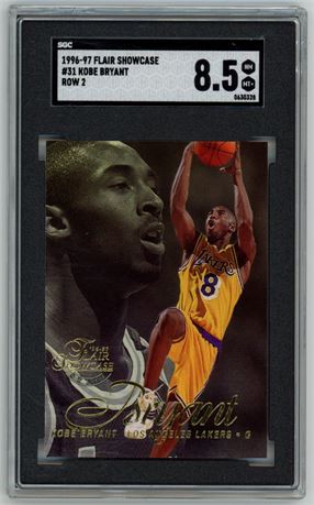 1996 Flair Showcase Kobe Bryant RC Row 2 SGC 8.5 NMMT+