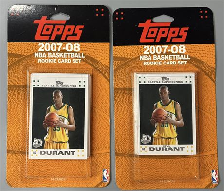 2007 Topps Rookie Card Set (1-14) Lot of (2) w/ Durant RC Showing