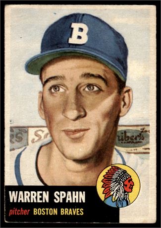 1953 Topps #147 Warren Spahn Low Grade