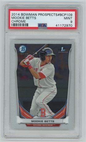 2014 Bowman Chrome Prospects Mookie Betts PSA 9 MINT