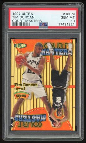 1997 Ultra Tim Duncan Court Masters RC PSA 10 GEM MINT Pop 13