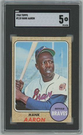 1968 Topps #110 Hank Aaron SGC 5 EX