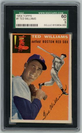 1954 Topps #1 Ted Williams SGC 5 EX